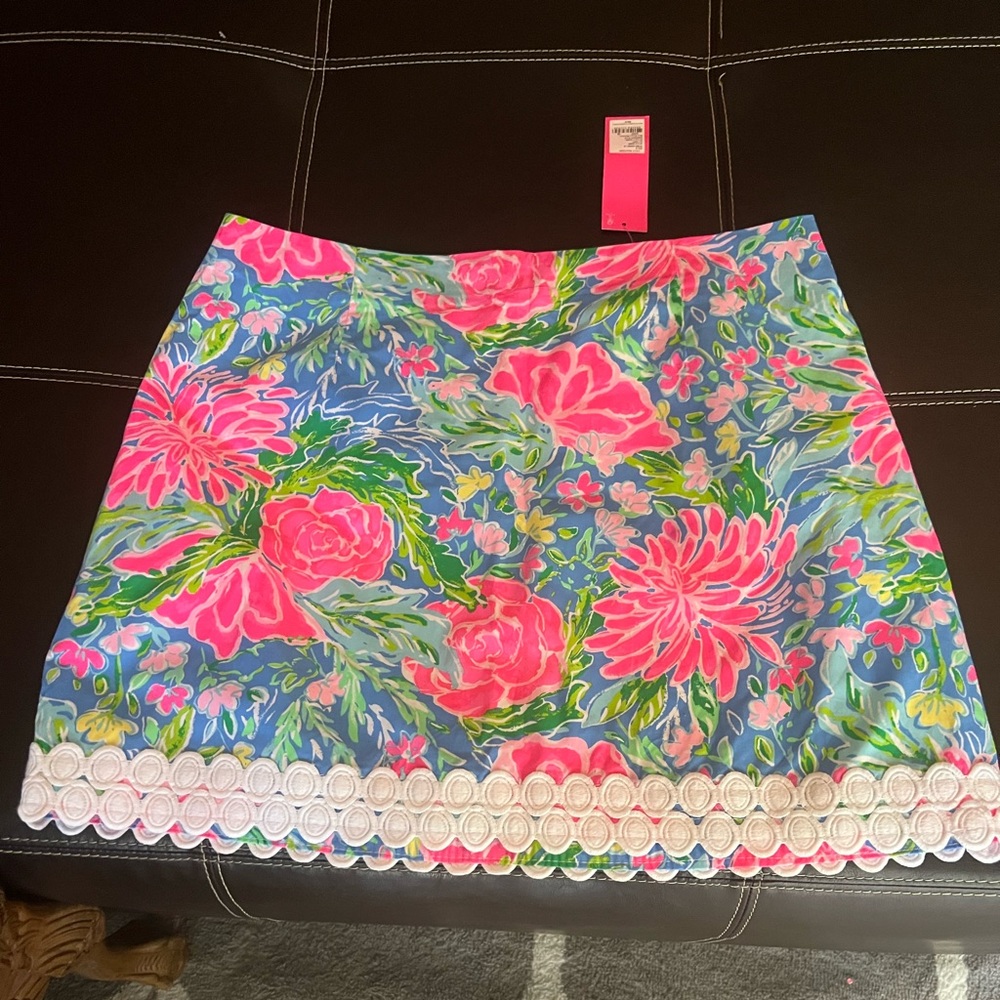 Lilly Pulitzer Izzy Skirt Zanzibar Blue - Blue Bunny Business Size 16